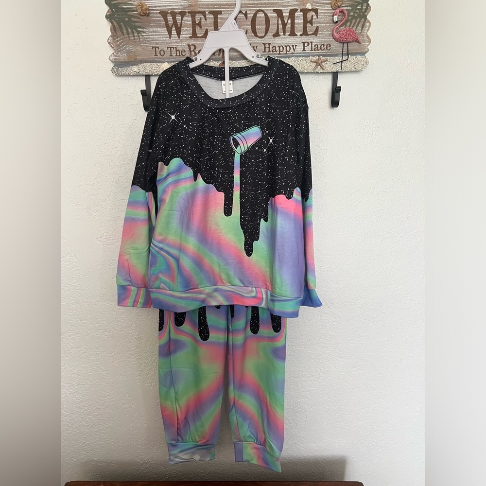 6-7 youth 2pc pullover/pant set